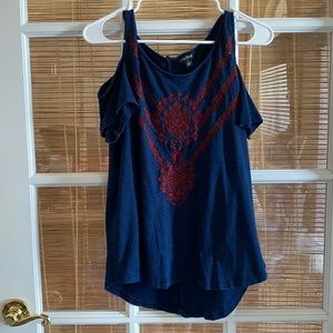 Womens Lucky Brand cold shoulder tank